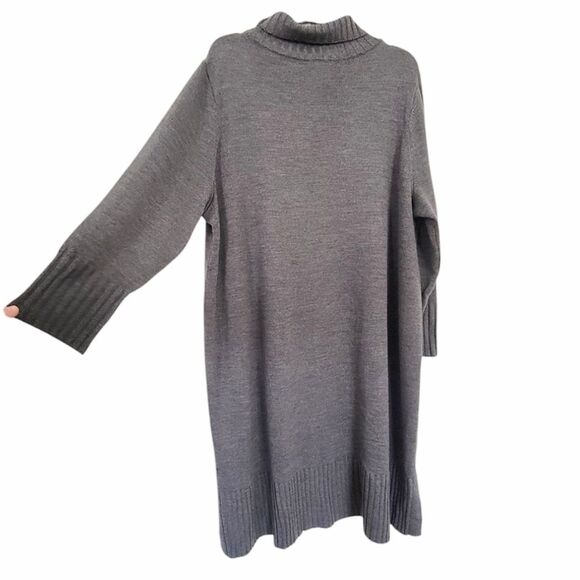 Eileen Fisher Ash Extra Fine Merino Wool Turtleneck Dress Size 2X - Picture 7 of 8